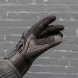Gen 2 Thumpa's — Short Cuff Summer Motorbike Gloves — Aramid + Perforated Black Leather