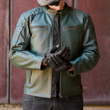 'ol Bobber' — British Racing Green Classic Leather Motorbike Jacket *LIMITED EDITION*
