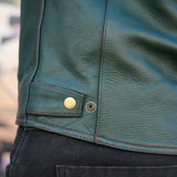 'ol Bobber' — British Racing Green Classic Leather Motorbike Jacket *LIMITED EDITION*
