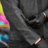 'ol Bobber' — Classic Leather Motorbike Jacket — Matt Black Aniline Leather