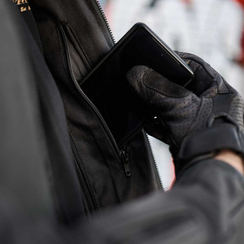 'ol Bobber' — Classic Leather Motorbike Jacket — Matt Black Aniline Leather