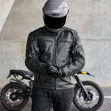 GEN 2 'ol Bobber' — Diamond Quilted Premium Motorbike Jacket — BLACK Leather