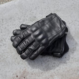 Shorties 2.0 short waterproof motorbike glove in black leather