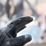 GEN 2 'The Classic' Double Length Gauntlet — Extra Long Warm Motorbike Gloves — Black Leather