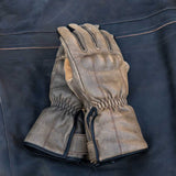 GEN 2 'The Original' Double Length Gauntlet — Extra Long Warm Motorbike Gloves — Retro Brown Distressed Leather