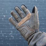 GEN 2 'The Original' Double Length Gauntlet — Extra Long Warm Motorbike Gloves — Retro Brown Distressed Leather